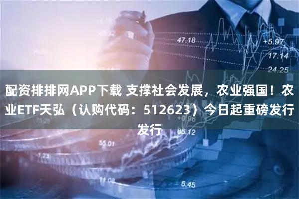 配资排排网APP下载 支撑社会发展，农业强国！农业ETF天弘（认购代码：512623）今日起重磅发行